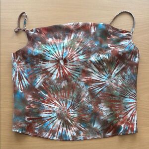 Nasty Gal Brown and Blue Crop Camisole